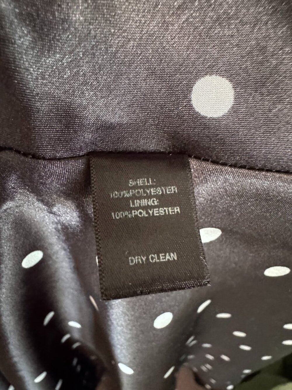 White House Black Market Polka Dot Dress Size 6 Black Fit & Flare V Neck Sleevel - Picture 7 of 8